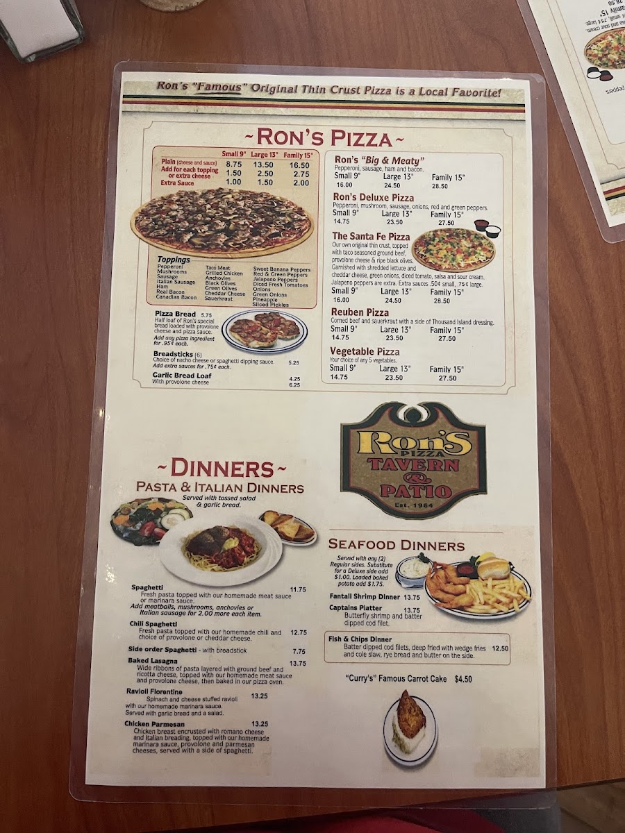 Menu Ron's Pizza-2